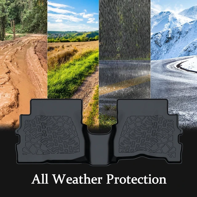 Alt view image 4 of 6 - Car Floor Mats Fit for Toyota Tacoma Xtracab 1995-2004 TPE All Weather Protection Custom Fit Heavy Duty Pickup Truck Foot Liners Odorless Waterproof Interior