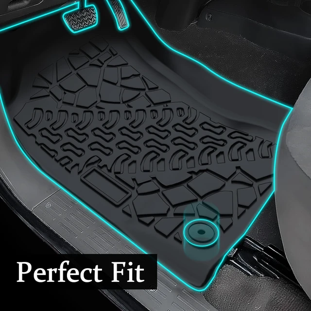 Alt view image 5 of 6 - Car Floor Mats Fit for Toyota Tacoma Xtracab 1995-2004 TPE All Weather Protection Custom Fit Heavy Duty Pickup Truck Foot Liners Odorless Waterproof Interior