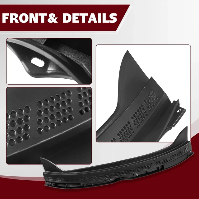 Alt view image 3 of 7 - Windshield Wiper Cowl Cover Panel Kit for 2006-2011 Honda Civic