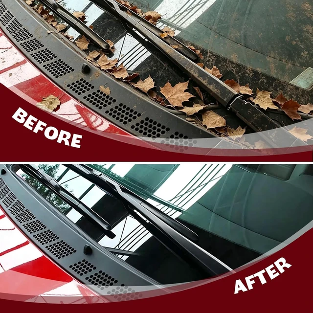 Alt view image 6 of 7 - Windshield Wiper Cowl Cover Panel Kit for 2006-2011 Honda Civic
