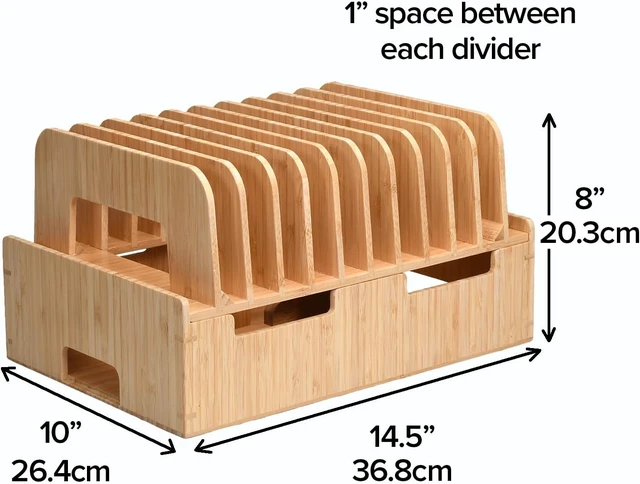 Alt view image 3 of 6 - Bamboo 12-Port Charging Station & Docking Organizer for Smartphones & Tablets, Family-Sized, for use in Corporate Offices & Classrooms