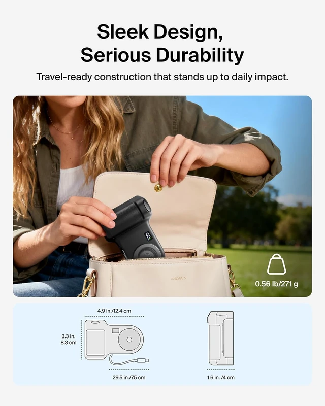 Alt view image 7 of 7 - Stage PowerGrip Magnetic Wireless Charging Camera Grip, 9300mAh