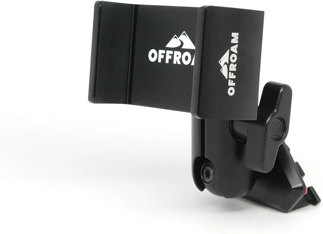 Alt view image 2 of 7 - Phone Mount Made for Toyota Tacoma 2005-2011, CNC-Machined Aluminium, Universal Spring Loaded Holder, 360-Degree Swivel, One-Hand Operation