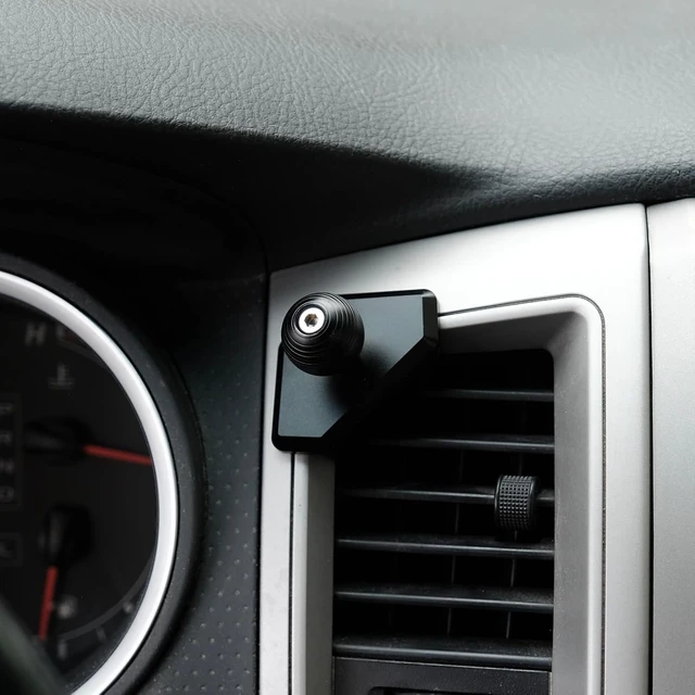 Alt view image 4 of 7 - Phone Mount Made for Toyota Tacoma 2005-2011, CNC-Machined Aluminium, Universal Spring Loaded Holder, 360-Degree Swivel, One-Hand Operation