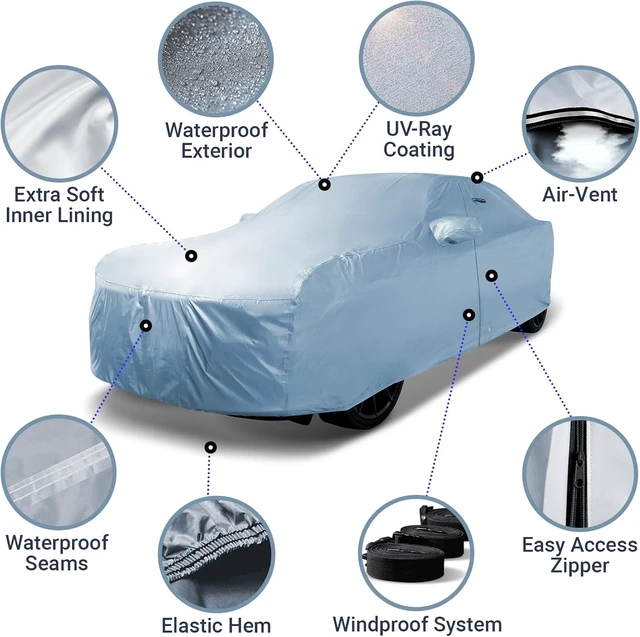 Alt view image 4 of 7 - Car Cover All Weather for 1993-2002 Chevy Camaro STD, Z28, SS