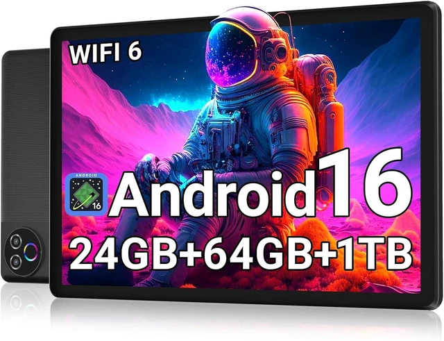 Main image of Android 16 Tablet 10 Inch, 24GB RAM 64GB ROM 1TB,HD IPS,Fast WiFi 6, BT 5.4