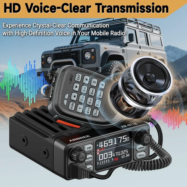 Alt view image 3 of 7 - GMRS Mobile Radio, 25W Long Range AR-8118 GMRS Repeater Capable Base Station, NOAA Emergency Weather Two Way Radio With Programming Cable,Cigar Adatper for Car Vehicle,Off Road Overlanding Gear