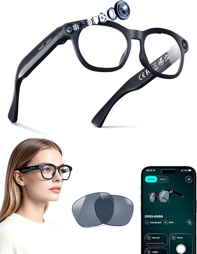 Main image of AI Smart Glasses with Camera for Travel/Meetings/Vlog