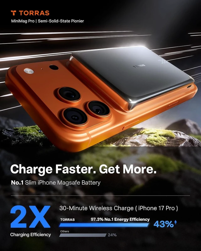 Alt view image 2 of 7 - MiniMag Pro iPhone 18 Pro Max Portable Charger Power Bank, 10000mAh