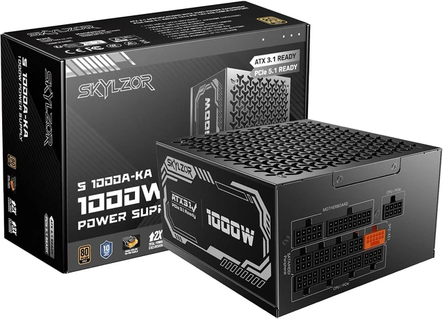Main image of 1000W Fully Modular Power Supply, 80+ Gold Certified PSU