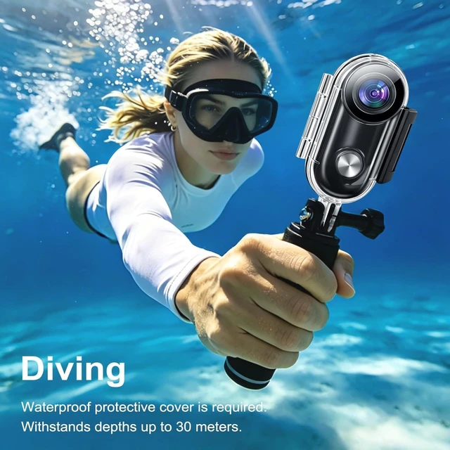 Alt view image 4 of 7 - Mini 4K Body Camera with 6Axis EIS, Wearable Action Camera with Magnetic Clip Mount, 64GB Portable POV Cam for Travel, Daily Recording, Vlogging, Pet Walking, Cycling, Hiking and Outdoor Sports