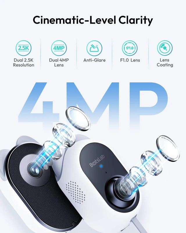 Alt view image 5 of 7 - Dual-Lens 4MP Window Camera for Home Security, No Drill, 2 Pack