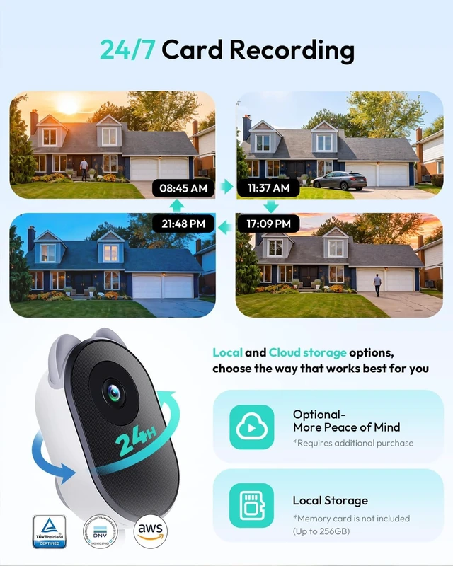 Alt view image 6 of 7 - Dual-Lens 4MP Window Camera for Home Security, No Drill, 2 Pack
