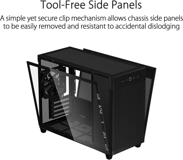 Alt view image 4 of 7 - Prime AP201 Tempered Glass Micro-ATX PC Case