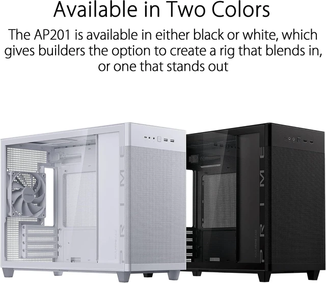 Alt view image 7 of 7 - Prime AP201 Tempered Glass Micro-ATX PC Case