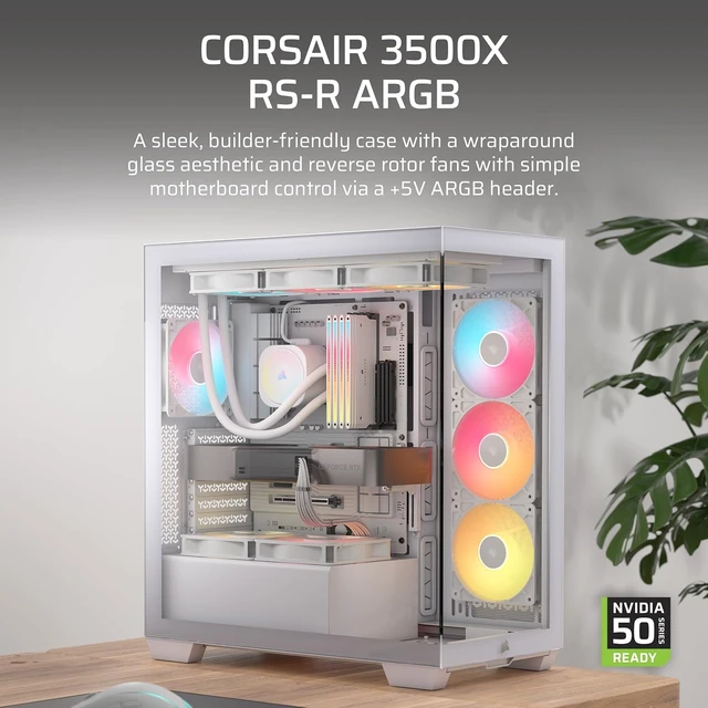 Alt view image 2 of 7 - 3500X RS ARGB Panoramic Mid-Tower PC Case White