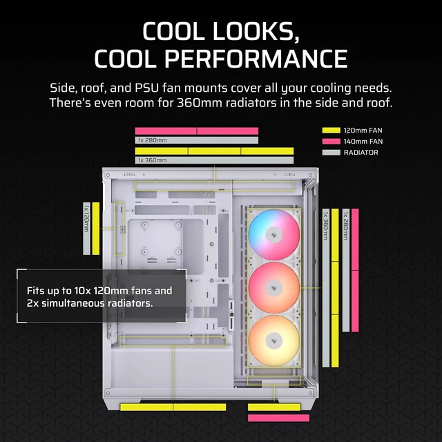 Alt view image 5 of 7 - 3500X RS ARGB Panoramic Mid-Tower PC Case White