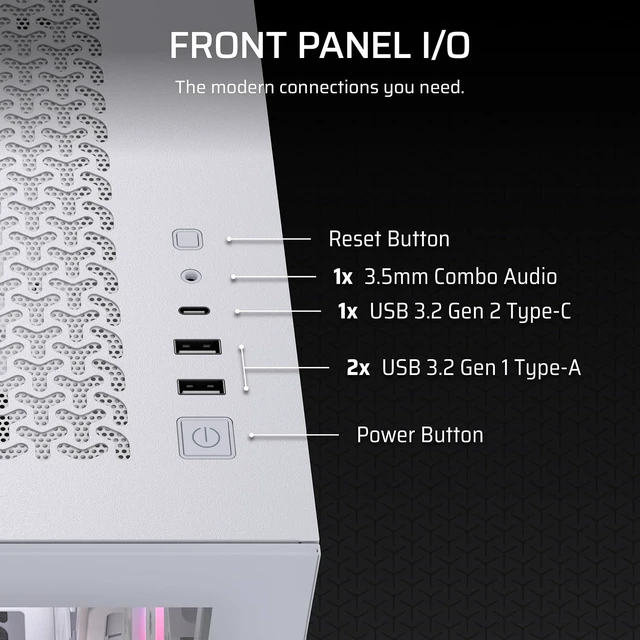 Alt view image 6 of 7 - 3500X RS ARGB Panoramic Mid-Tower PC Case White
