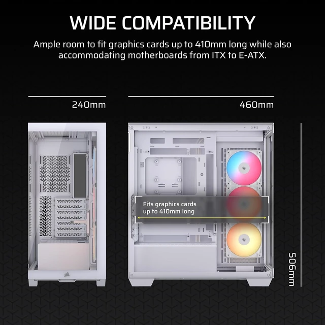 Alt view image 7 of 7 - 3500X RS ARGB Panoramic Mid-Tower PC Case White