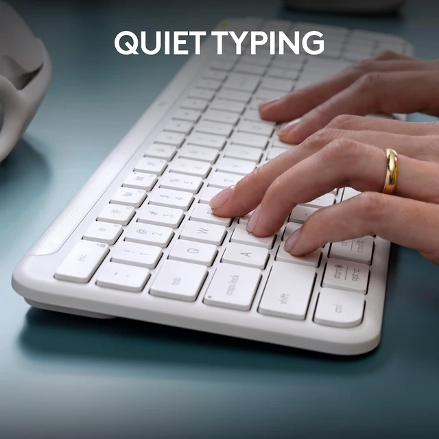 Alt view image 6 of 7 - Signature Slim K950 Wireless Keyboard with Quiet Typing - White