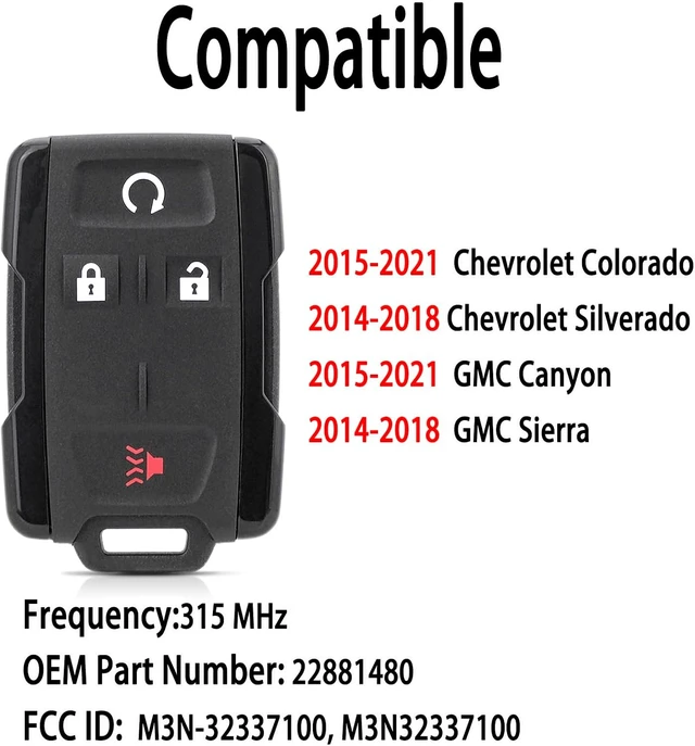 Alt view image 2 of 6 - DIY Key Fob Kit for GMC Sierra Chevy Silverado 1500 2500 3500