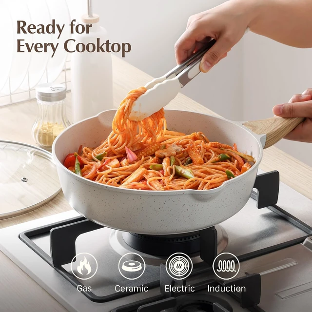 Alt view image 4 of 7 - Nonstick Pots and Pans Set 13pcs, Lightweight Cookware Set