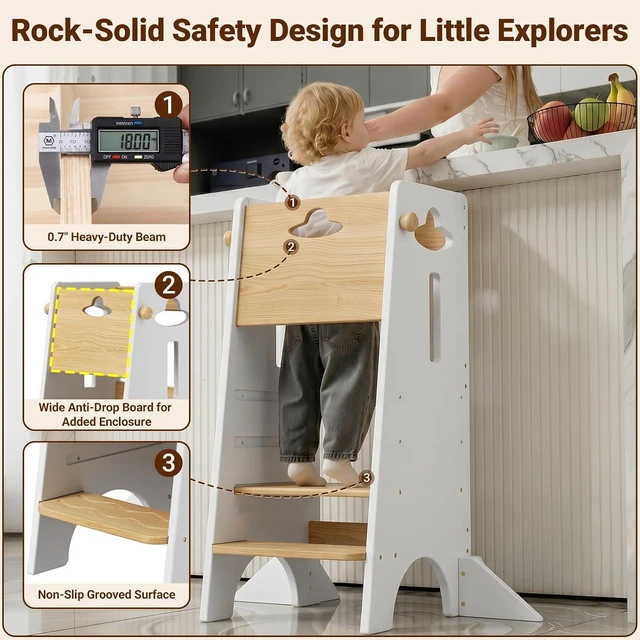 Alt view image 4 of 7 - Toddler Tower Toddler Standing Kitchen Stool