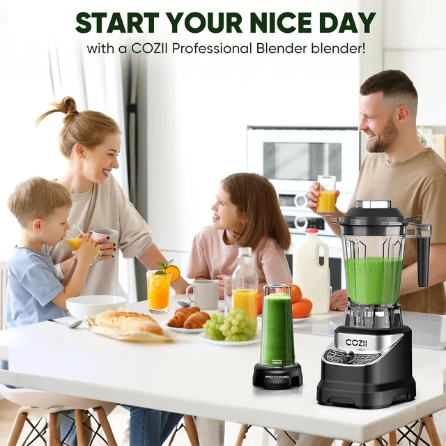 Alt view image 7 of 7 - Professional Blender 2000W, 64oz Countertop Smoothie Blender-21oz Cup
