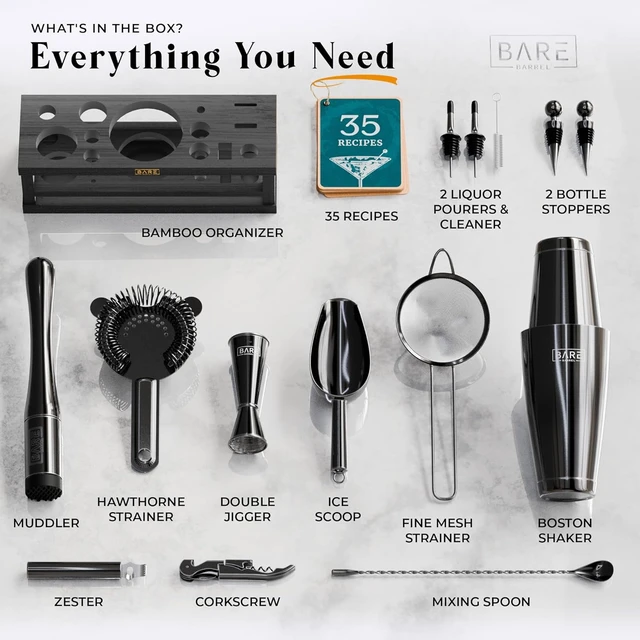 Alt view image 4 of 7 - ® Mixology Bartender Kit Bar Set
