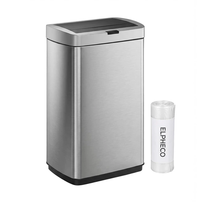 Main image of 50 Litre Kitchen Trash Can with Lid 13.2 Gal Automatic Garbage Can