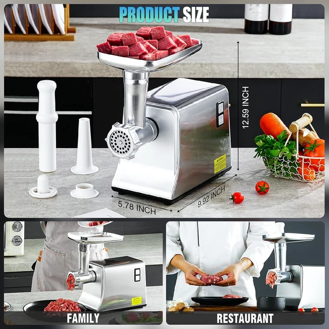 Alt view image 7 of 7 - 5.0 Upgrade Electric Meat Grinder,3 Second Grind,Meat Grinder for Home Use