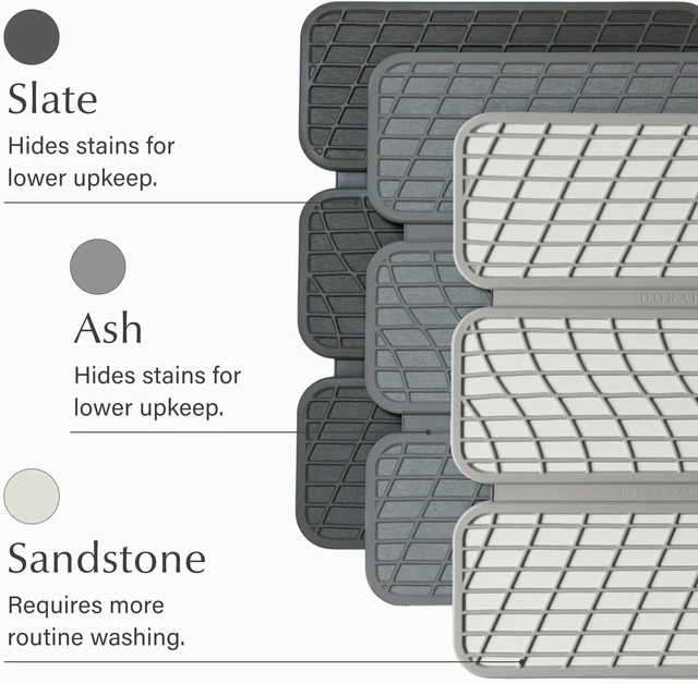 Alt view image 6 of 7 - Home Dish Pad - Collapsable Stone Dish Drying Mat with Diatomaceous Earth for Quick Drying - Ultra Absorbent - Encased in Silicone - Eco-Friendly, Foldable - Original 19.9"x15.2" Sandstone