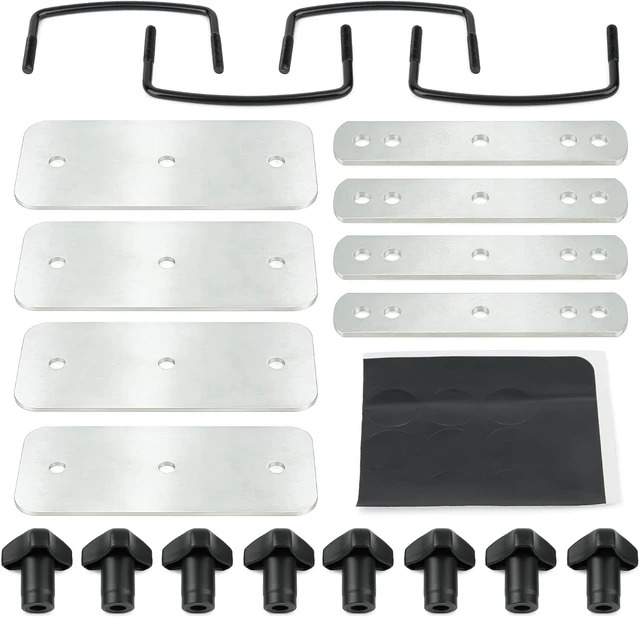 Alt view image 7 of 7 - Car Top Roof Rack Crossbars U-Bolts Mounting Hardware Installation Kit