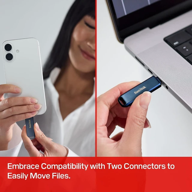 Alt view image 3 of 7 - 256GB Phone Drive for iPhone USB-C Lightning Dual Connector