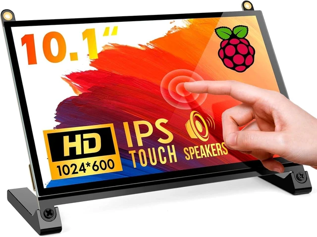 Main image of 10.1" Touchscreen Monitor, 1024x600 IPS Raspberry Pi Screen, HDMI