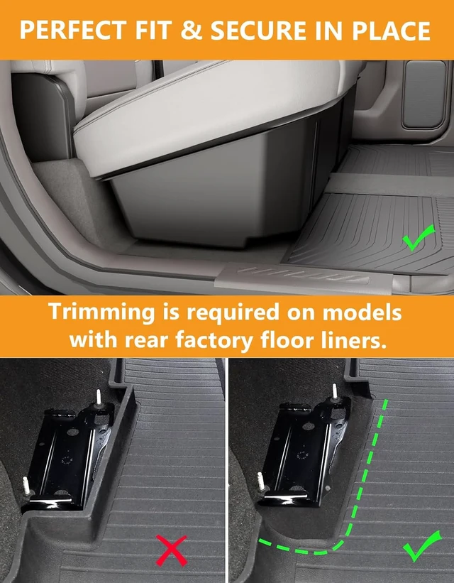 Alt view image 3 of 7 - Under Seat Storage Boxes for 19-26 Chevy Silverado 1500 & GMC Sierra 1500