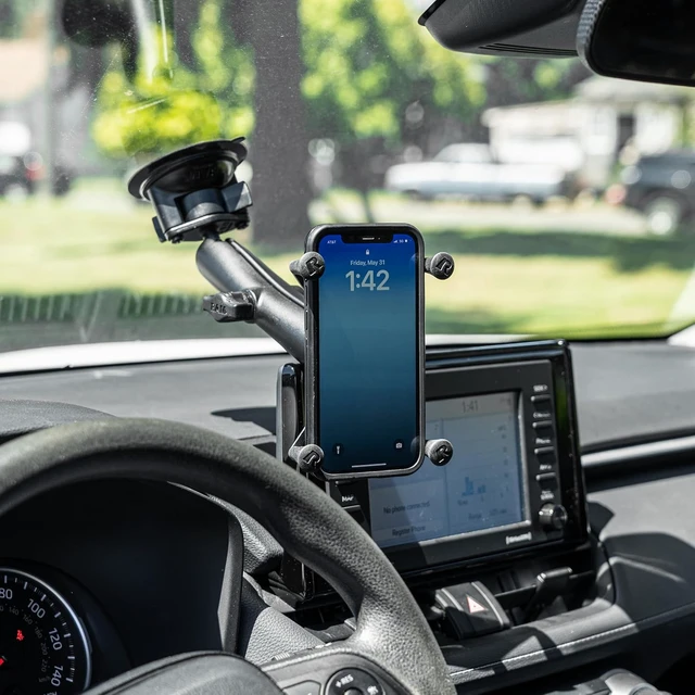 Alt view image 2 of 7 - X-Grip Large Phone Mount with Long Arm Twist-Lock Suction Cup