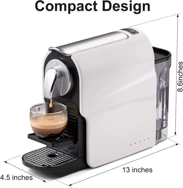 Alt view image 4 of 7 - Espresso Pod Machine for Home, Capsule Coffee Maker for NS Original Pods, 20 Bar High Pressure Pump, 22oz Removable Water Tank, Adjustable Cup Tray, 1350W