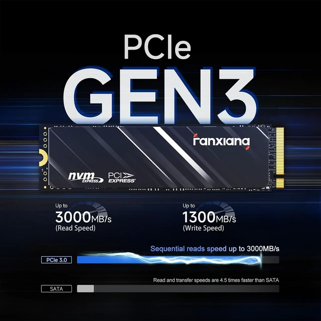 Alt view image 2 of 7 - S501Q SSD 512GB PCle 3.0x4 Internal Solid State Drive, NVMe M.2 2280 Internal Solid State Drive, SLC Cache 3D NAND Up to 3000MB/s for Laptop and PC Desktops
