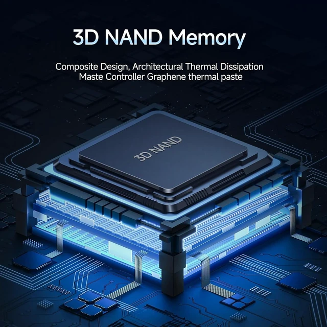 Alt view image 3 of 7 - S501Q SSD 512GB PCle 3.0x4 Internal Solid State Drive, NVMe M.2 2280 Internal Solid State Drive, SLC Cache 3D NAND Up to 3000MB/s for Laptop and PC Desktops