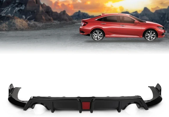 Alt view image 6 of 7 - Rear Lip Spoiler Diffuser Body kit Fit Honda Civic 2016-2021