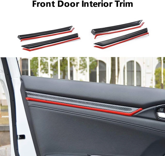Alt view image 5 of 7 - Carbon Fiber Interior Trim Kit for Honda Civic 10th Gen 2016-2021