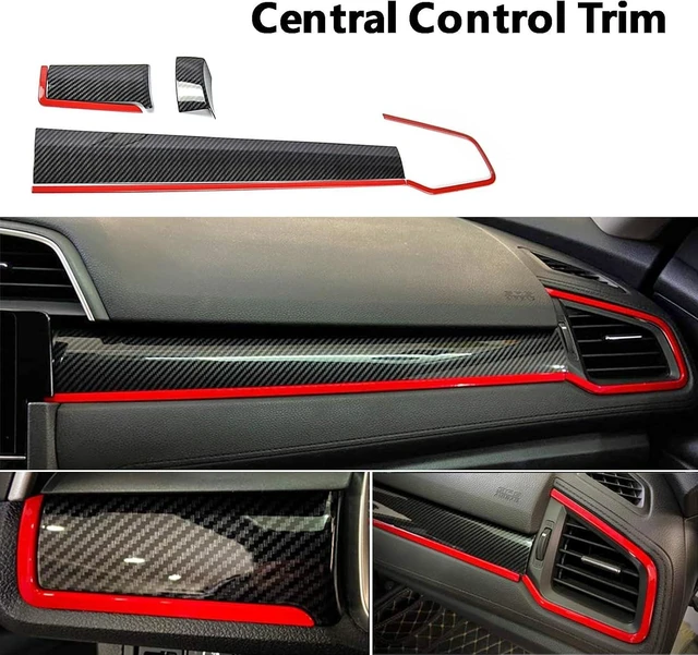 Alt view image 6 of 7 - Carbon Fiber Interior Trim Kit for Honda Civic 10th Gen 2016-2021