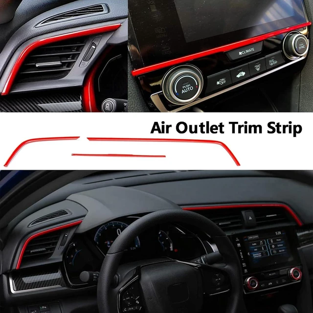 Alt view image 7 of 7 - Carbon Fiber Interior Trim Kit for Honda Civic 10th Gen 2016-2021