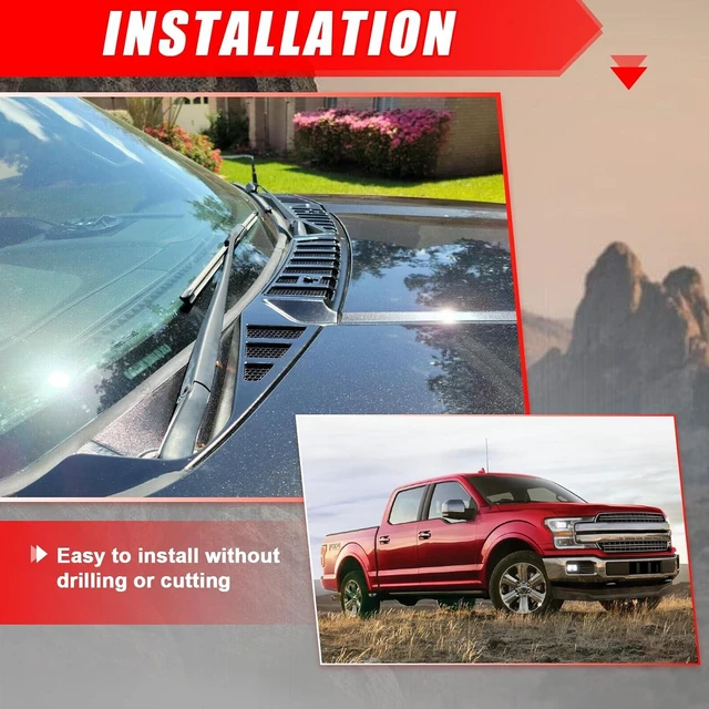 Alt view image 3 of 7 - Windshield Wiper Cowl Cover Panel Compatible with 2015-2020 Ford F150