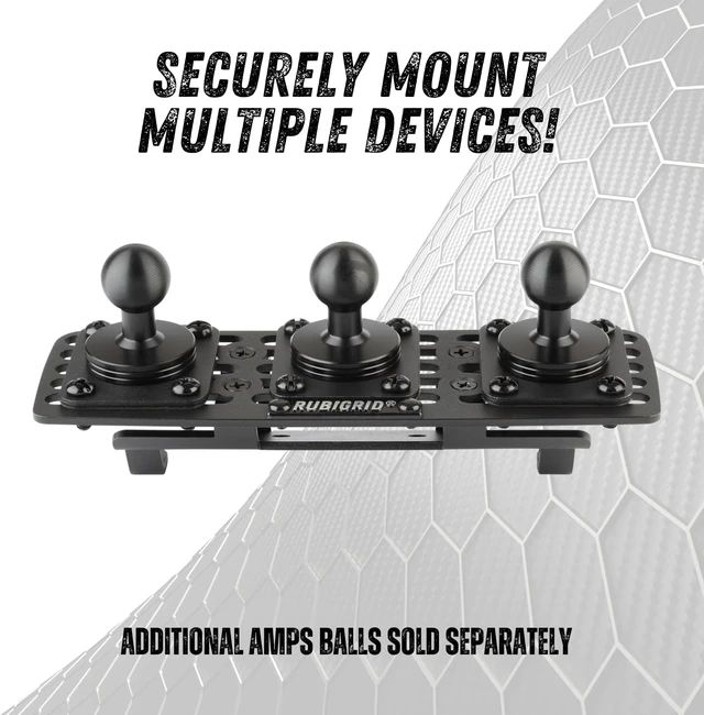 Alt view image 4 of 7 - Metal Dash Mount Cell Phone Holder Compatible with 2013-2018 RAM Truck & 2019+ RAM 1500 Classic (RubiGrid Spring-Loaded)