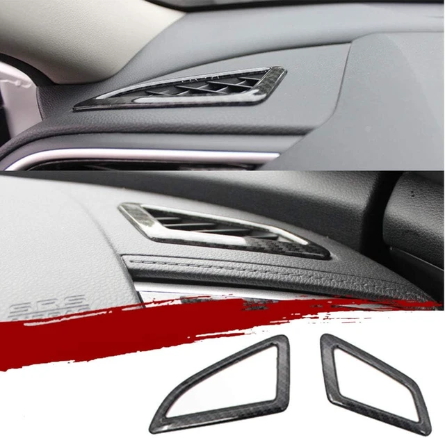 Alt view image 6 of 7 - for Honda 10th Civic 2016~2020 2021 Full Set of Car Interiors Instrument Panel Decorative Center Console Moulding Trim Air Outlet Automotive Steering Wheel Cover Accessories 16Pcs-Black