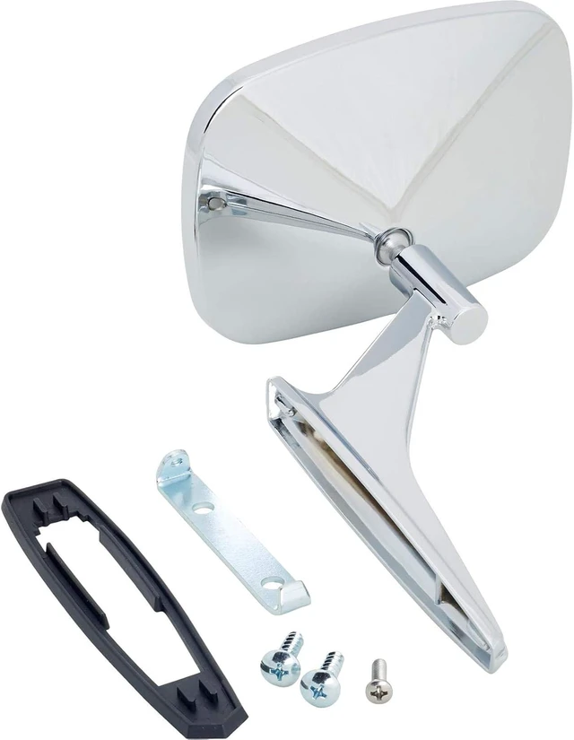 Alt view image 3 of 5 - 1968-1969 Chevelle Chrome Door Mirror Set, Includes Left and Right Mirrors, Mounting Screws, Brackets, and Gaskets, Fits 68-69 Camaro, 69-72 Nova