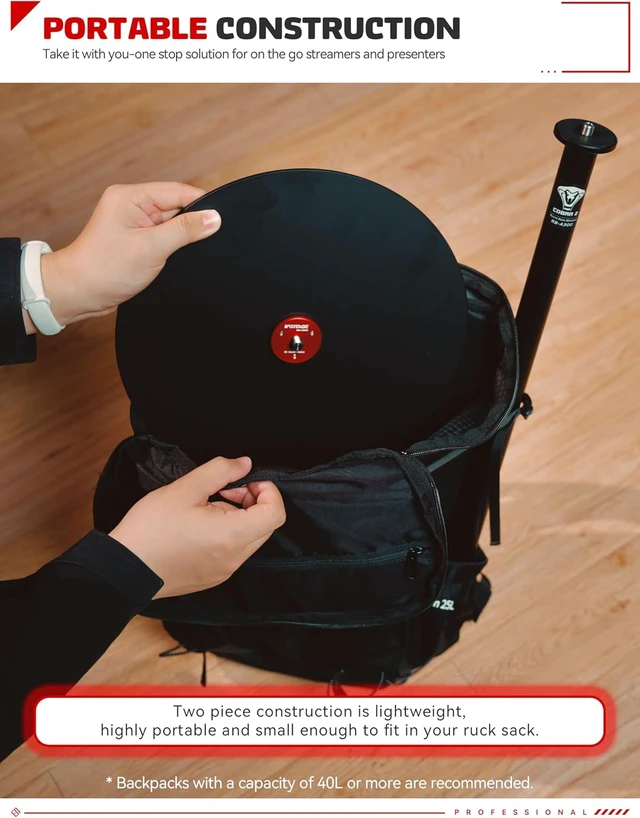 Alt view image 6 of 7 - A300 Round Base Monopod 60" Aluminum Camera Floor Stand