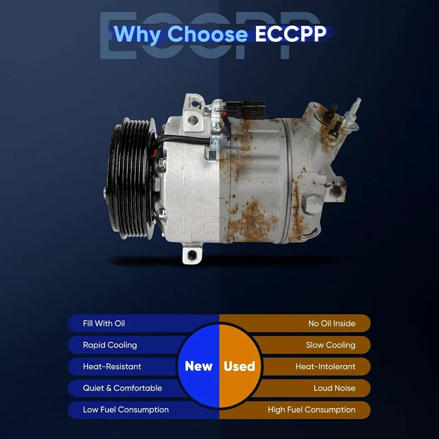 Alt view image 4 of 7 - AC Compressor Fit for Nissan Sentra 2.0L 2007-2012 Fast Cooling